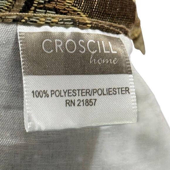 Croscill Jacobean Gold Drapes Curtains Lined 4 Panels Rod Pocket Tie Backs 40x86 - Picture 9 of 9